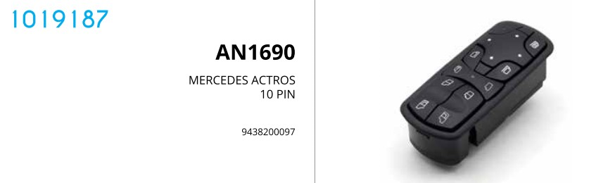CAM ACMA KALDIRMA DUGMESI ACTROS SOL 10 PIN 943 820 0097-0497